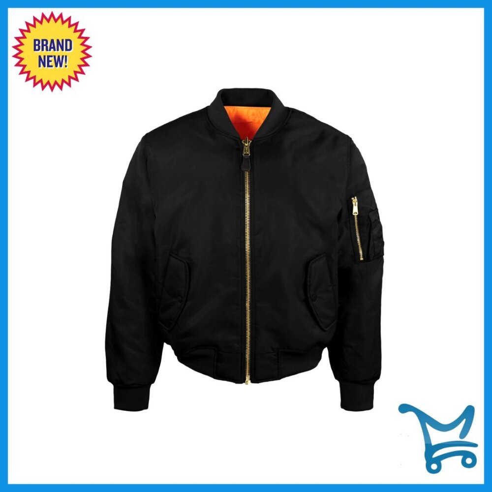 Reversible Quilted Bomber Jacket, Military Style, Zip Up, Fall Outerwear